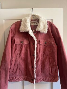 Dusty Rose Sherpa-Lined Jean Jacket for Women